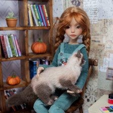 Реалистичная игрушка Кот для кукол bjd, blythe, Milim 1/6  и др.