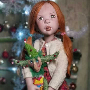 Девочка и ёлочка 🧑‍🦰🎄❄️🌝