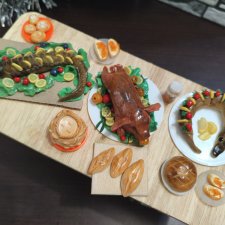 Большой набор мини-еды в русском стиле