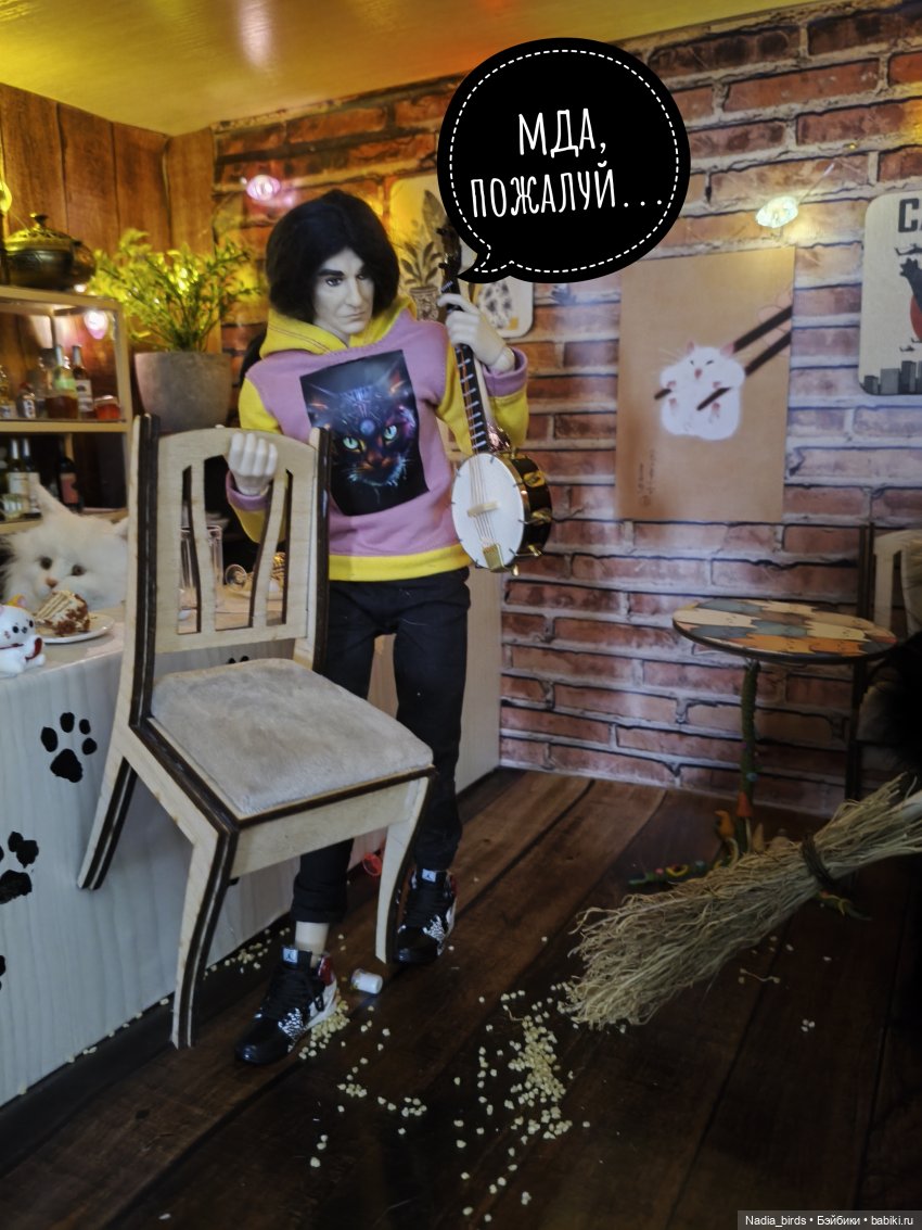 Однажды утром — Игрушки в смешанной технике (мех и глина): Арт