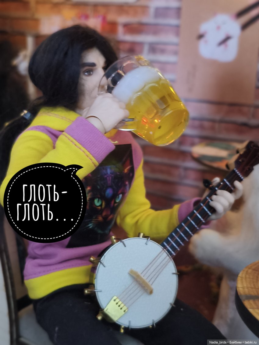 Однажды утром — Игрушки в смешанной технике (мех и глина): Арт