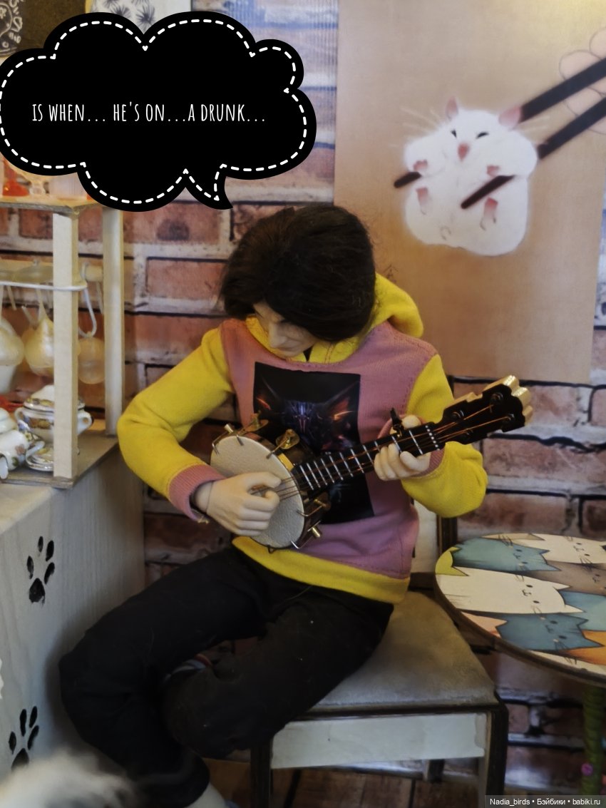 Однажды утром — Игрушки в смешанной технике (мех и глина): Арт