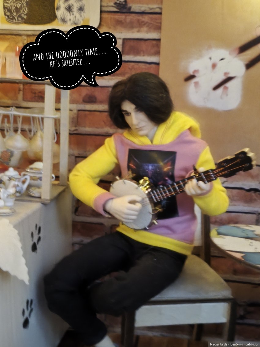 Однажды утром — Игрушки в смешанной технике (мех и глина): Арт