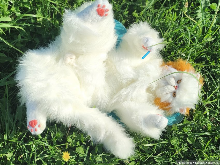 Котеюшки на даче) — Игрушки в смешанной технике (мех и глина): Арт (фото 4)
