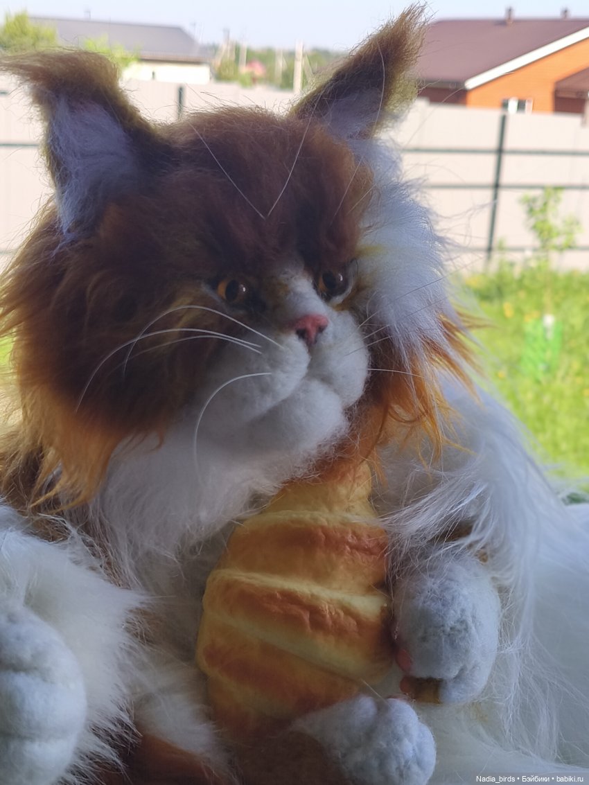 Котеюшки на даче) — Игрушки в смешанной технике (мех и глина): Арт