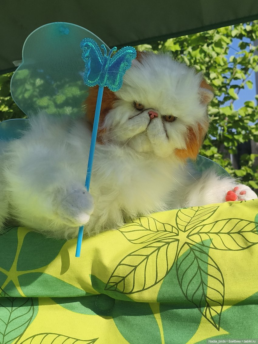 Котеюшки на даче) — Игрушки в смешанной технике (мех и глина): Арт (фото 9)