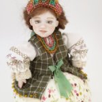 Кукла-игольница фарфоровая