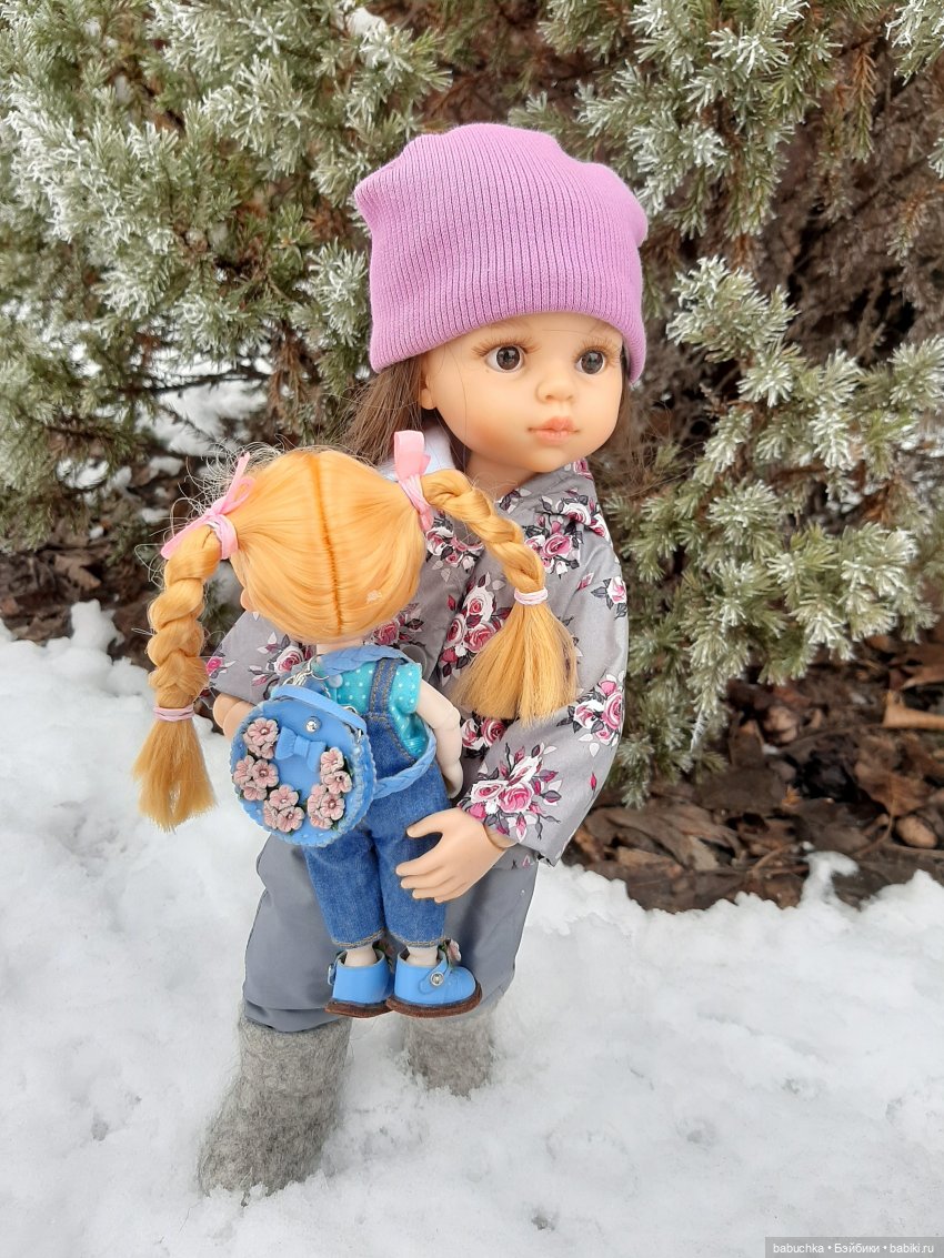 Зимние фото и эпизоды из жизни кукол