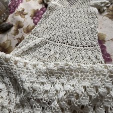 Красивое плетёное длинное платье