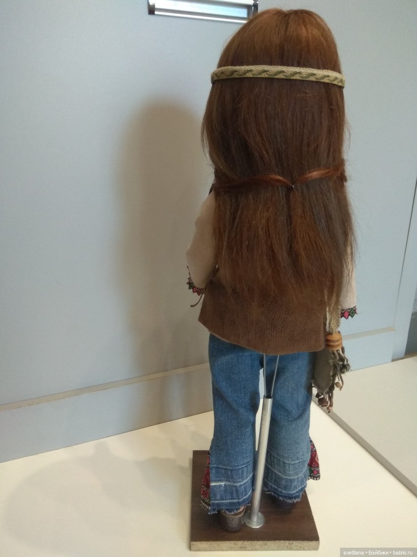 Почерневшая кукла ГДР стала хиппи. Продолжаю эксперимент (фото 9)