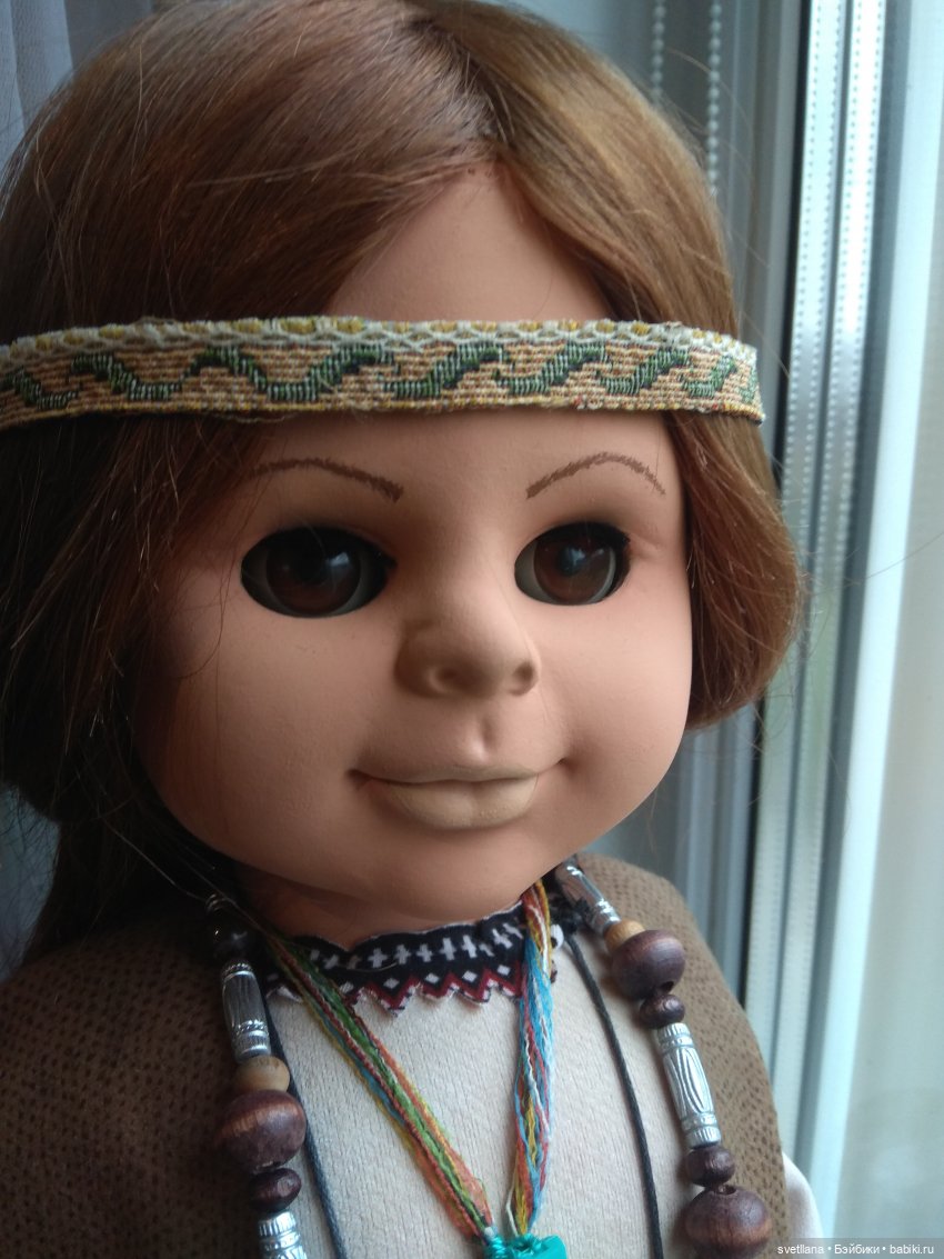 Почерневшая кукла ГДР стала хиппи. Продолжаю эксперимент