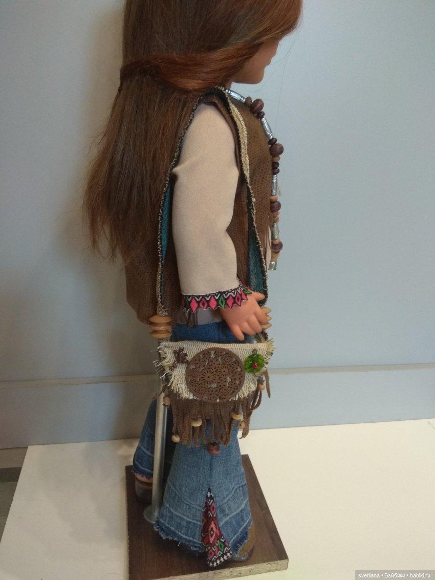 Почерневшая кукла ГДР стала хиппи. Продолжаю эксперимент (фото 10)