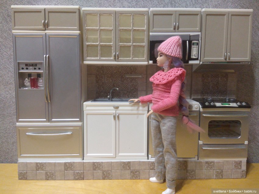Кухня в кукольный ДОМ — Кукольная мебель своими руками: МК