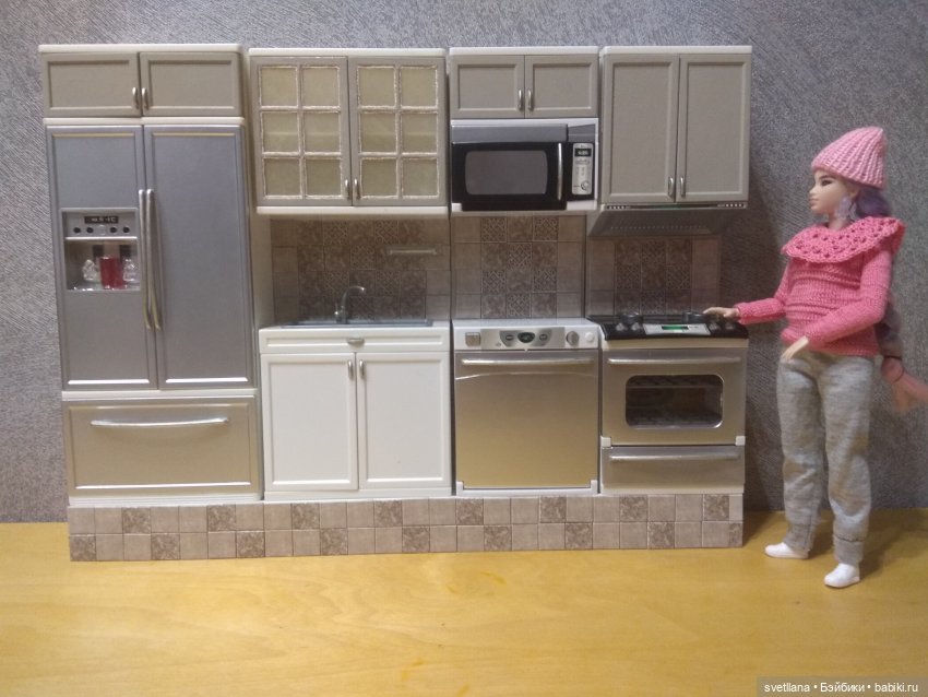 Кухня в кукольный ДОМ — Кукольная мебель своими руками: МК