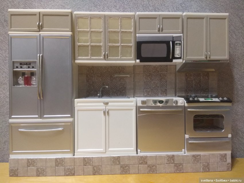 Кухня в кукольный ДОМ — Кукольная мебель своими руками: МК