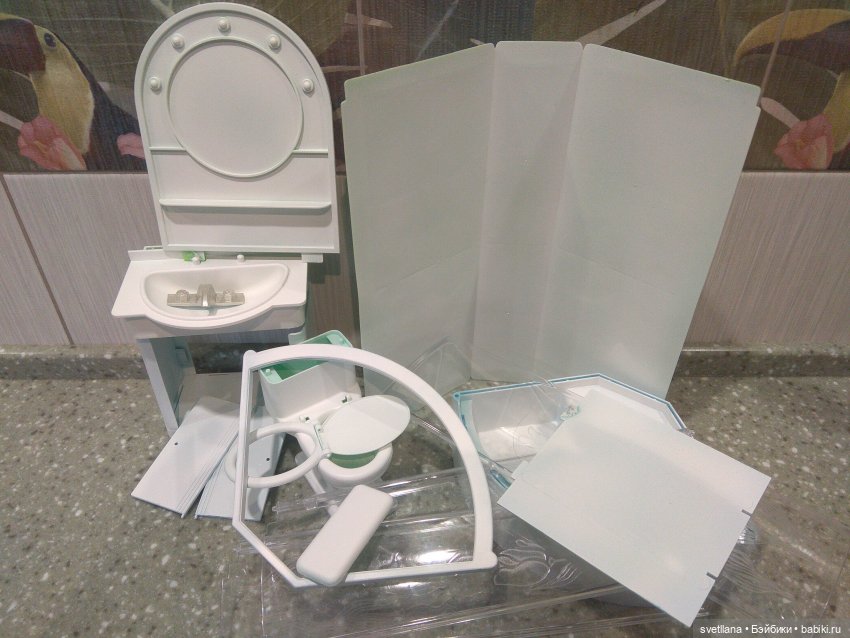 Ванная комната с душевой кабиной в кукольный ДОМ (фото 4)