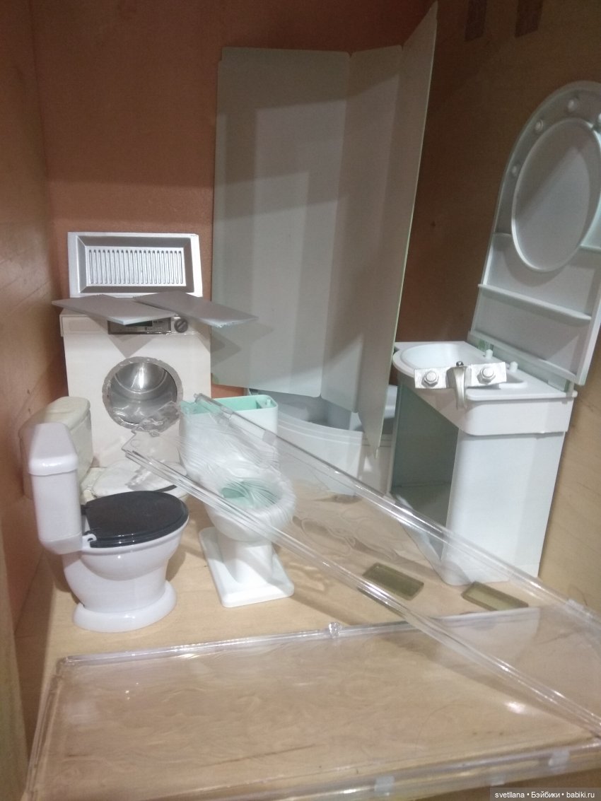 Ванная комната с душевой кабиной в кукольный ДОМ (фото 5)