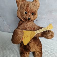 Заводной мишка с балалайкой СССР