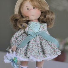 Мила интерьерная текстильная кукла