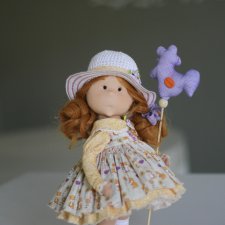 Осенняя лисичка, текстильная интерьерная кукла