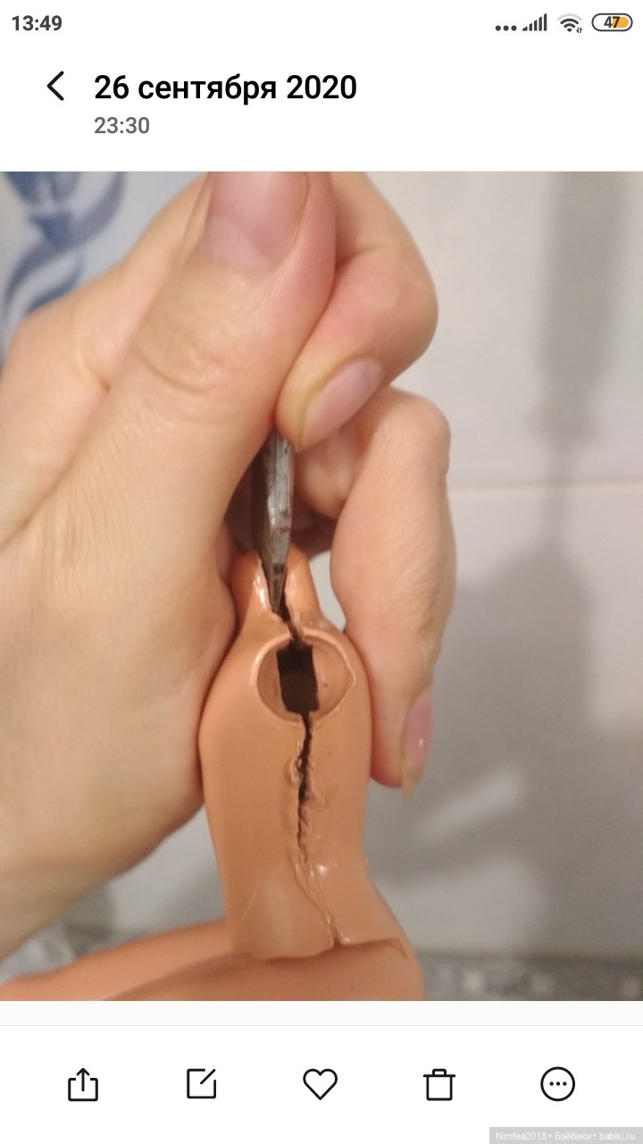 Ремонт руки Тода, Стейси — Ремонт и реставрация кукол: тело (фото 2)