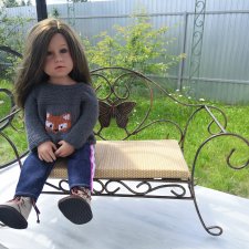 Кованый диванчик для кукол