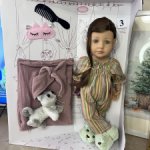 Куколка Гретта в тапочках с пледом и кошкой фирмы Готц