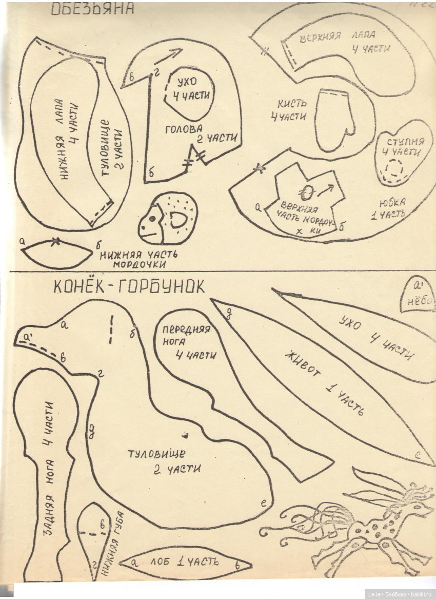 Альбом выкроек игрушек-самоделок