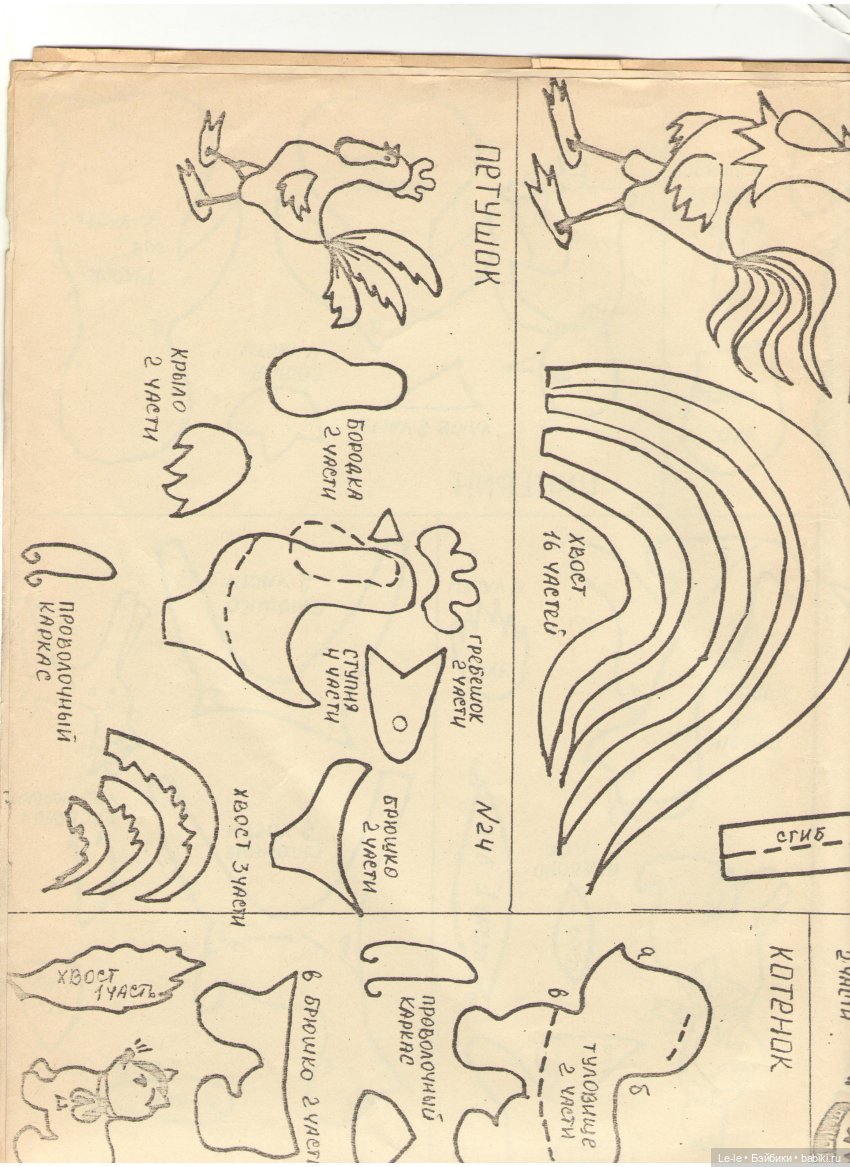 Альбом выкроек игрушек-самоделок
