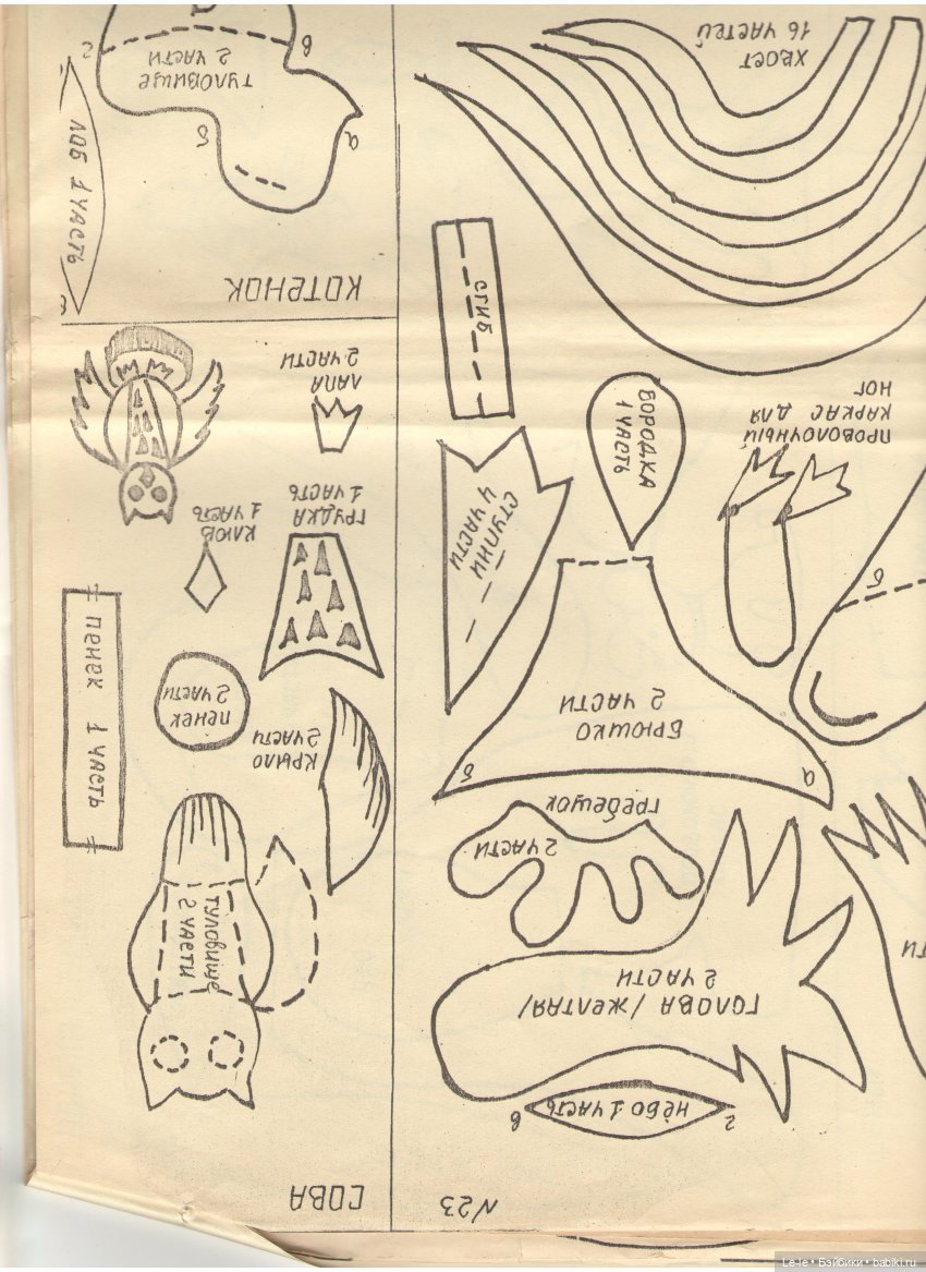 Альбом выкроек игрушек-самоделок