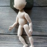 Заготовка (тело) текстильной куклы - мальчика, 29см