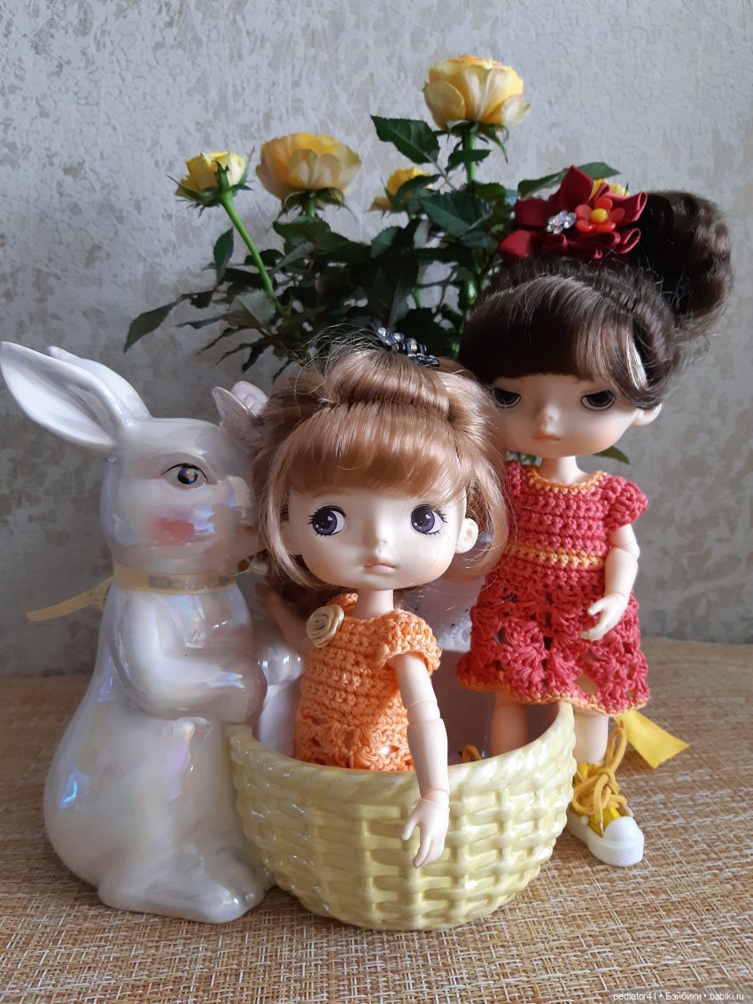 Девочки и роза — Куклы Xiaomi Monst (Сяоми) и Pipitom: шарнирные