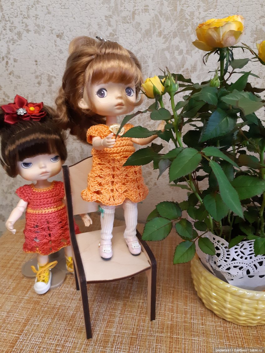 Девочки и роза — Куклы Xiaomi Monst (Сяоми) и Pipitom: шарнирные (фото 7)