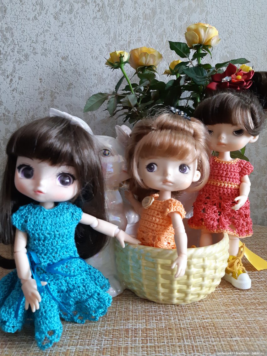 Девочки и роза — Куклы Xiaomi Monst (Сяоми) и Pipitom: шарнирные