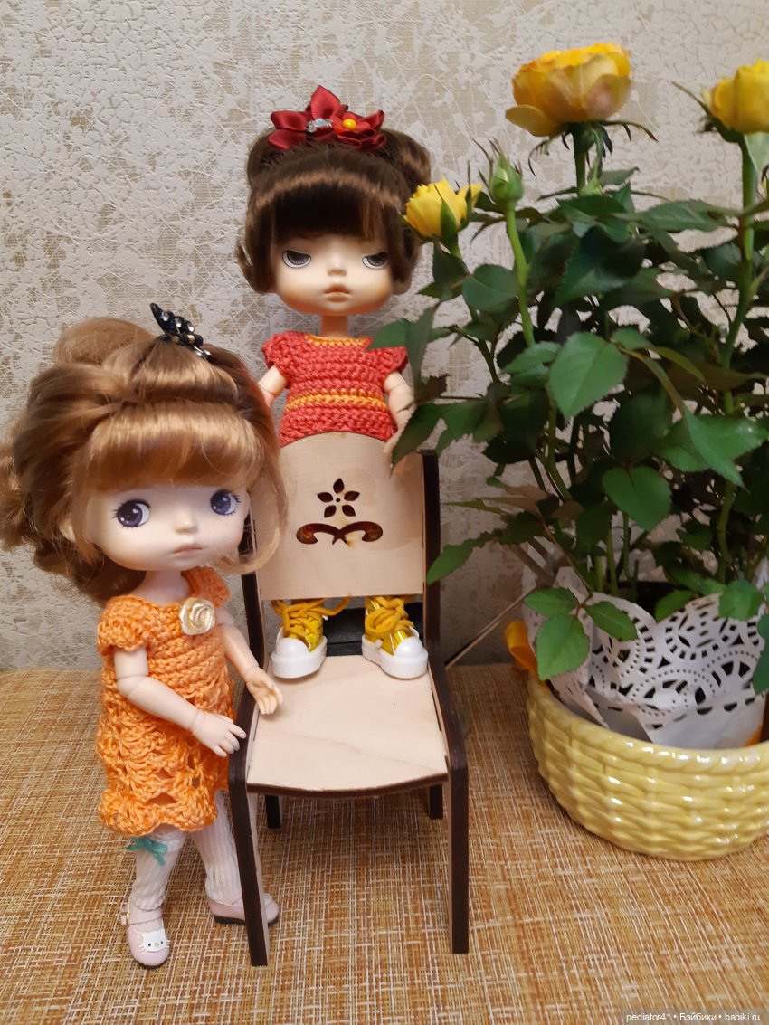 Девочки и роза — Куклы Xiaomi Monst (Сяоми) и Pipitom: шарнирные (фото 9)