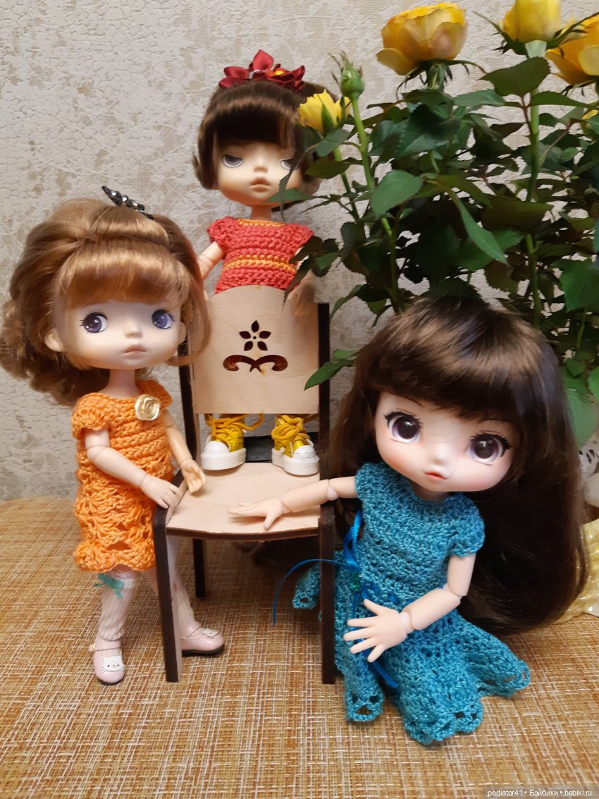 Девочки и роза — Куклы Xiaomi Monst (Сяоми) и Pipitom: шарнирные