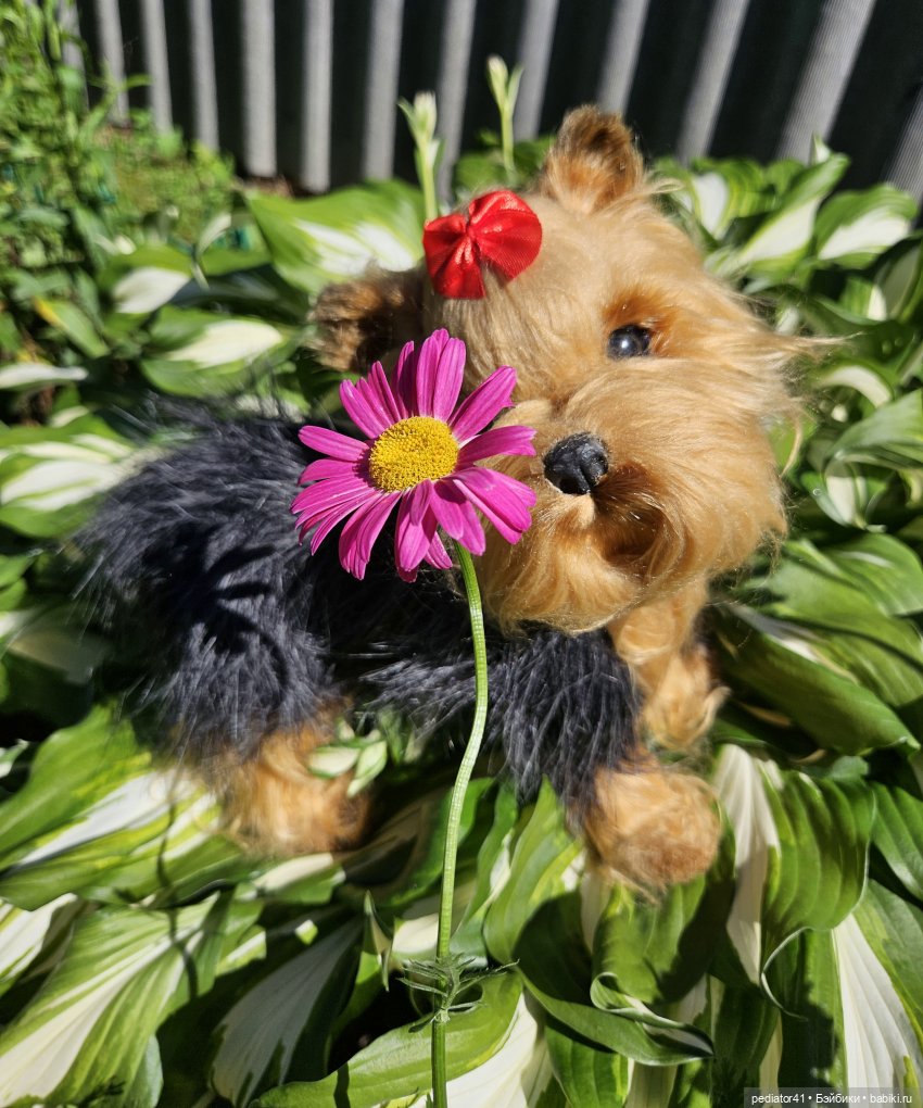 Любительница цветов — Домашние фото авторских игрушек: Тедди (фото 9)