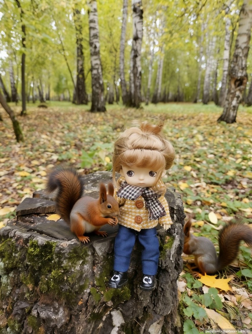 Осенний день в лесу — Куклы Xiaomi Monst (Сяоми) и Pipitom: шарнирные (фото 6)