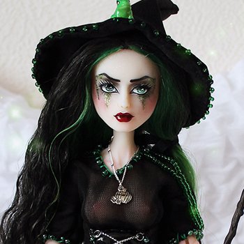 Обзор моей авторской шарнирной куклы Ведьмы