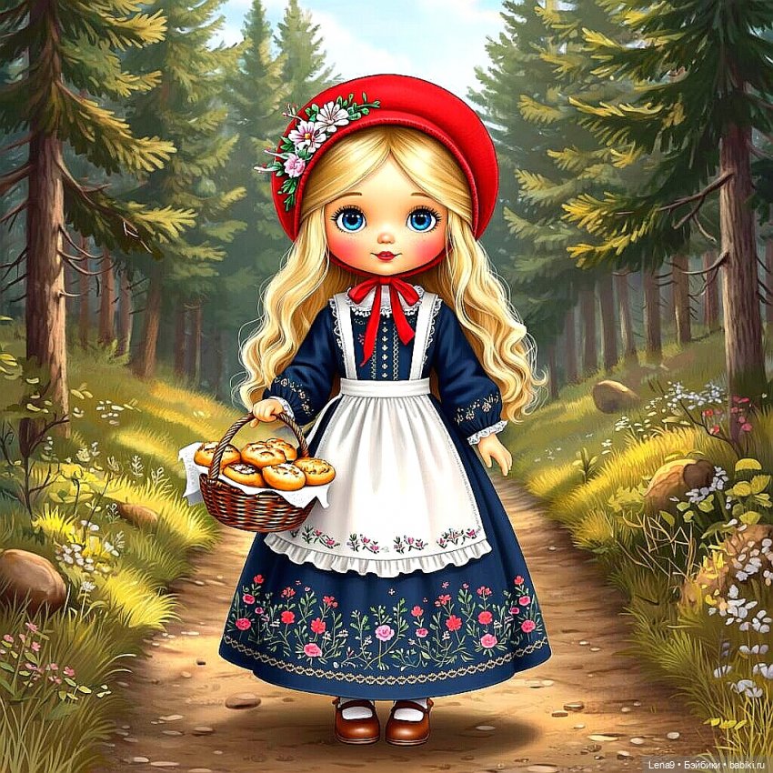 Игры в куклы с нейросетью V Старая, старая сказка Серия 1 Красная Шапочка