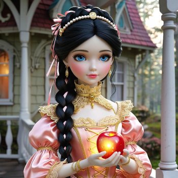 Игры в куклы с нейросетью V Старая, старая сказка Серия 2 Белоснежка