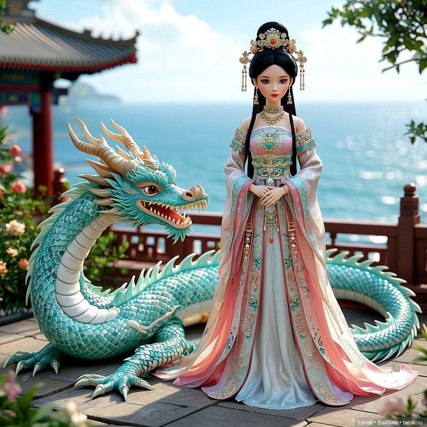 Игры в куклы с нейросетью VI Китайские принцессы Серия Императорская Фениксы и драконы