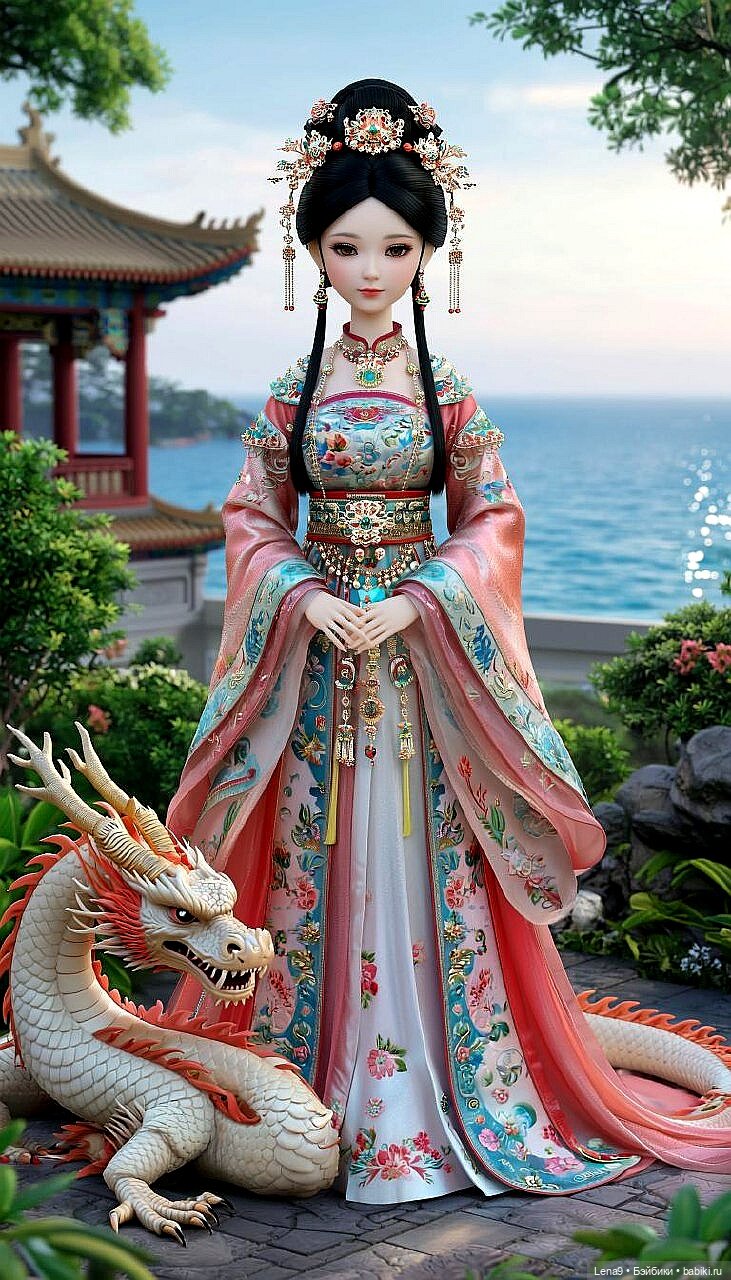 Игры в куклы с нейросетью VI Китайские принцессы Серия Императорская Фениксы и драконы