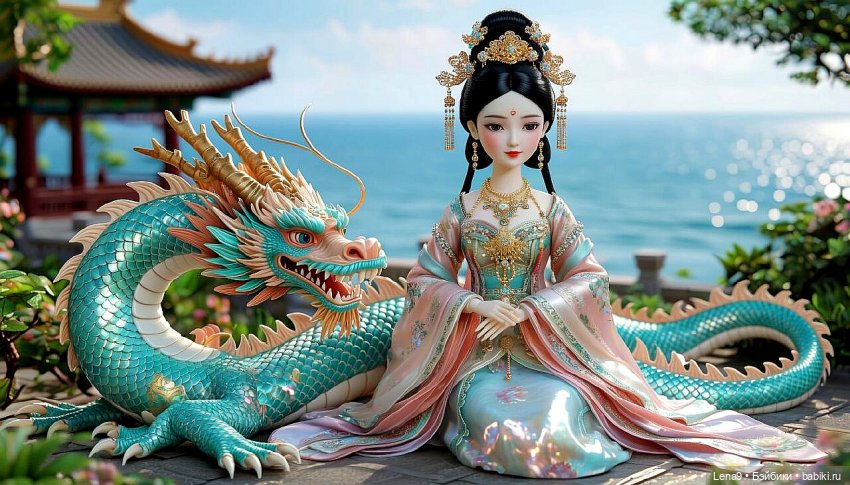 Игры в куклы с нейросетью VI Китайские принцессы Серия Императорская Фениксы и драконы