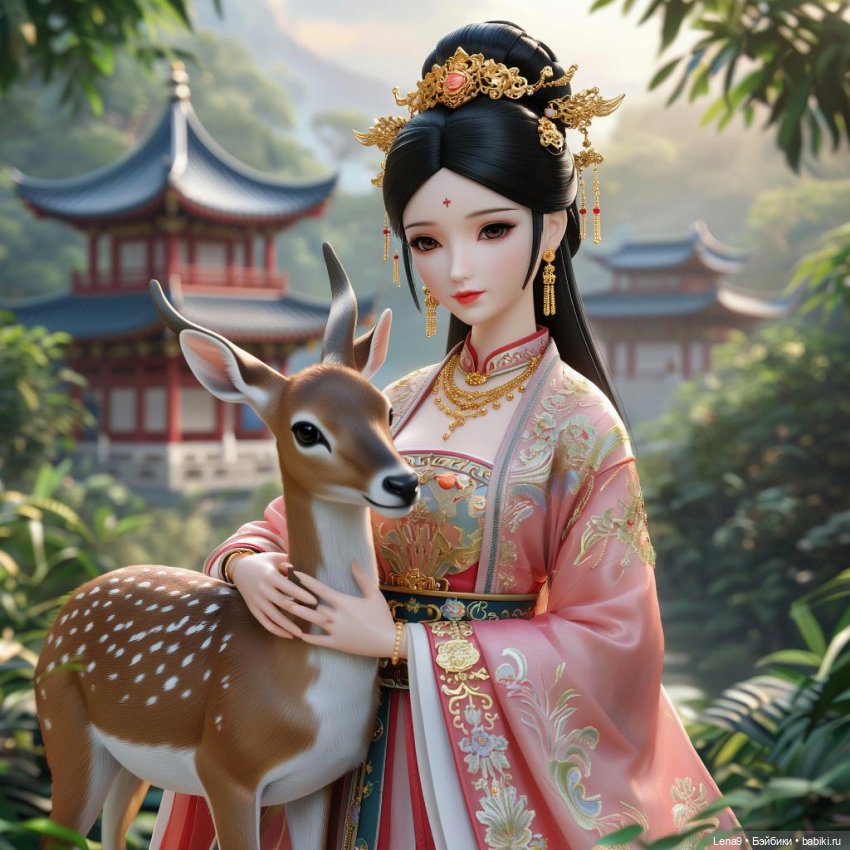 Игры в куклы с нейросетью Vl Китайские принцессы Серия Дворцовый сад