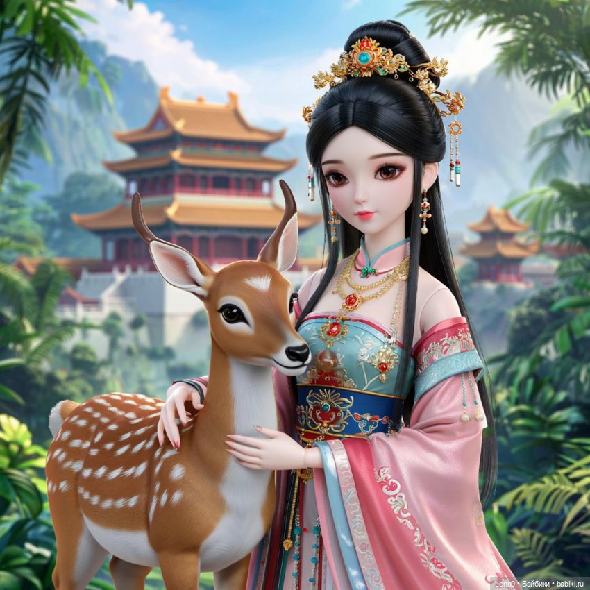 Игры в куклы с нейросетью Vl Китайские принцессы Серия Дворцовый сад