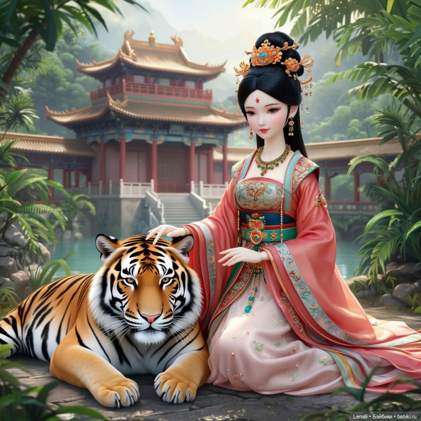 Игры в куклы с нейросетью Vl Китайские принцессы Серия Дворцовый сад