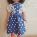 Куколка-красавица Сони (Раунштайн) Винтаж ГДР в родной одежде и обуви с приданным