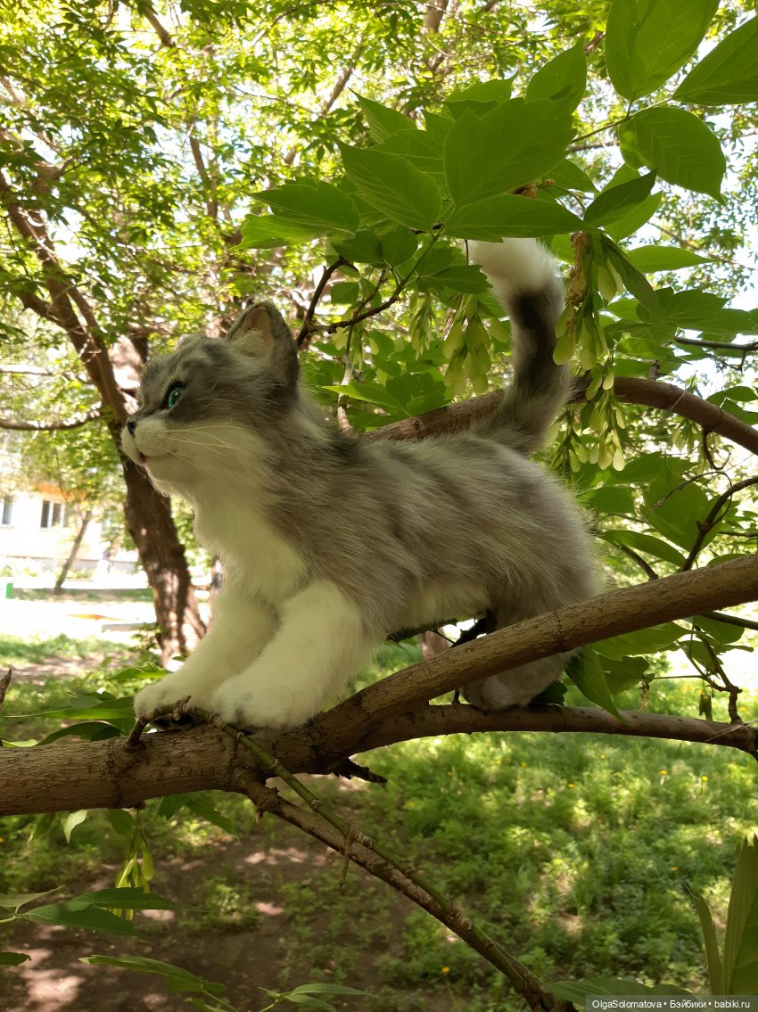 Серый котейка-долгострой — Авторские мишки Тедди и друзья: фото (фото 5)