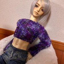 Связала свитер!(кроп топ точнее)